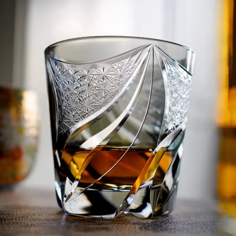 Wine Beer Jp - Szklanka do whisky Edo Kiriko, ręcznie