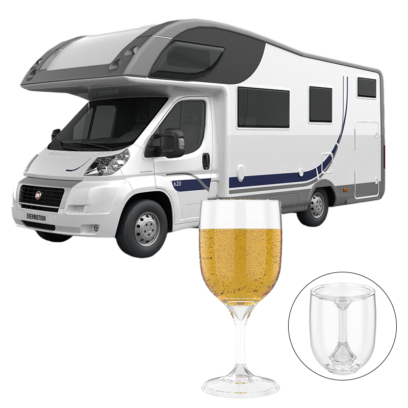Wine & Beer Guayaquil - Składane kieliszki do wina, przezroczyste, z